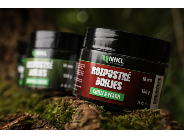 Karel Nikl - Rozpustné boilies Chilli & Peach 150g