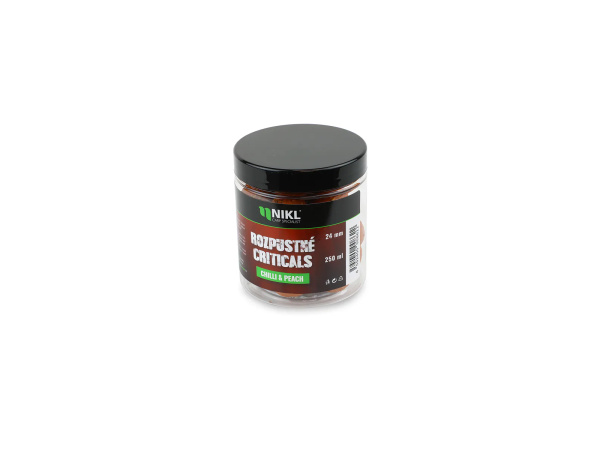 Nikl Rozpustné Criticals boilie Chilli & Peach 250ml