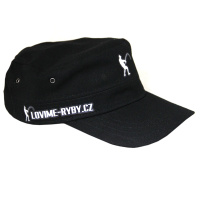 Kšiltovka Lovíme ryby Military cap s logem - černá