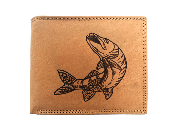 MERCUCIO - Kožená peněženka sv. hnědá - Štika