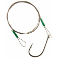 Cormoran - Lanko 7X7 wire leader with loop and single hook vel.2/0 50cm 13kg bal.1ks