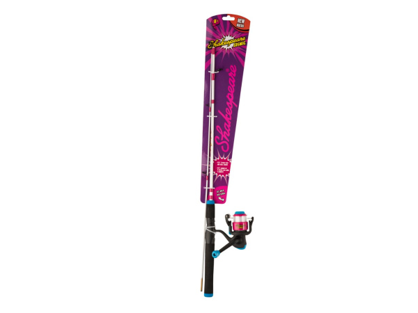 Dětský set prut s navijákem a vlascem Shakespeare Cosmic Raspberry Spin Set 1,40m