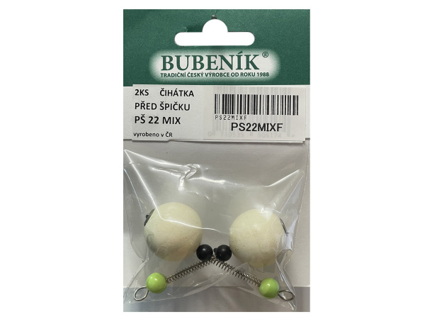 Bubeník - Číhátko před špičku 22mm, 2ks barva fosfor