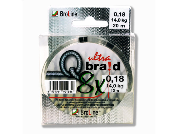 BROLINE - Q-braid ultra černá 2x10m