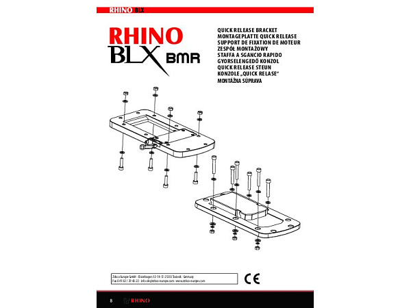 Rhino podpěra motorou BLX65 BMR Quick Release Bracket