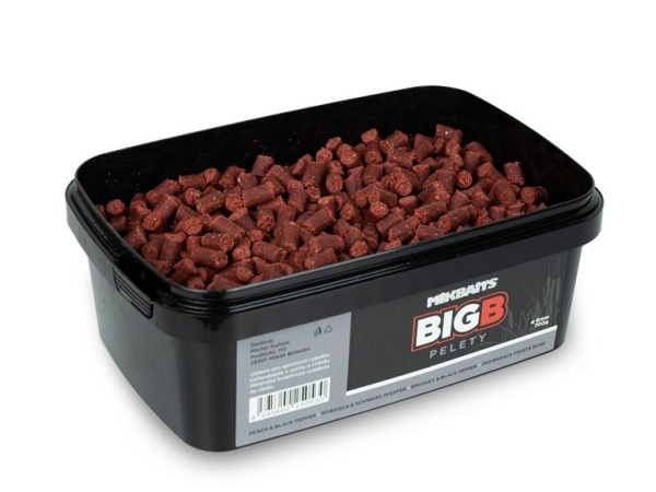 Mikbaits - Pelety BiG 700g, 6mm, Broskev Black pepper