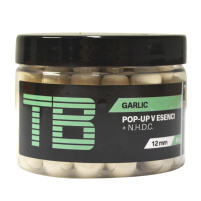 TB baits - Dipované Pop Up 12mm 65g - white garlic + NHDC