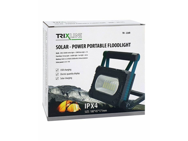 TRIXLINE - Solární přenosný reflektor 30W TR-226R