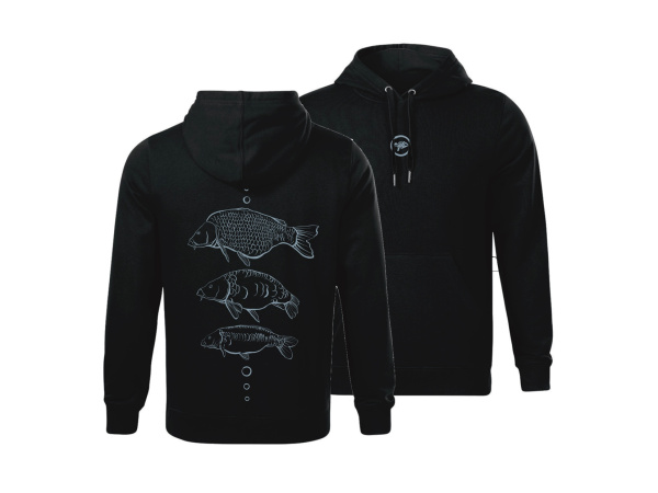 Giants fishing Giants Fishing Mikina pánská černá Tři kapři