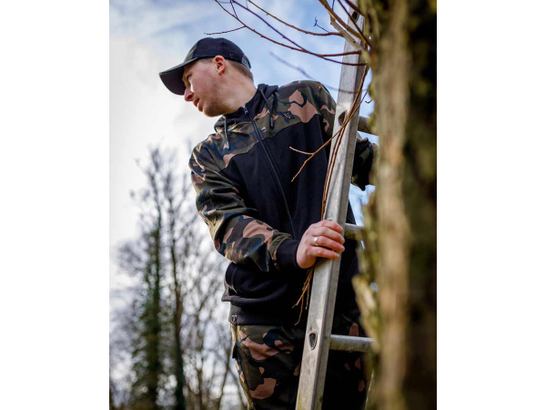 Fox LW Black/Camo Split Zip Hoody