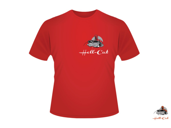 Hell-Cat - Tričko Červené Classic vel.L - VÝPRODEJ