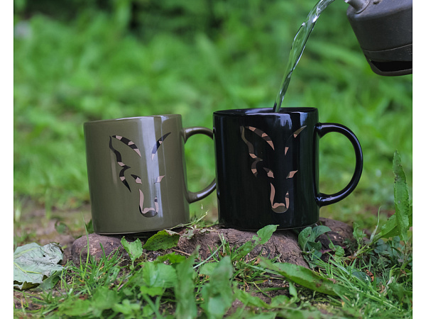 Fox Green and Camo Head Ceramic Mug