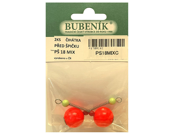 Bubeník - Číhátko před špičku 18mm, 2ks barva červená Výprodej