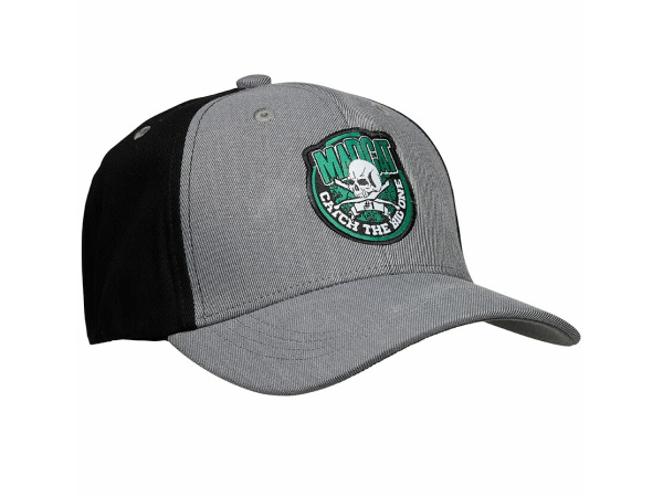 MADCAT - Kšiltovka Skull Badge, grey melange - VÝPRODEJ