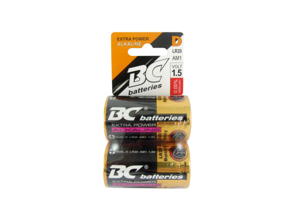 BC - Baterie Extra power alkaline baterie 1,5V LR20, 2ks
