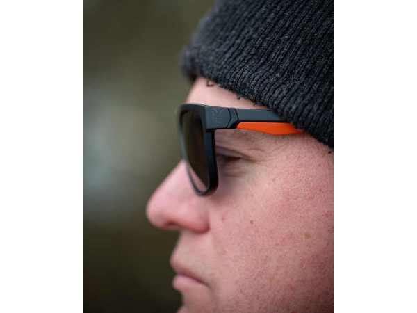 Fox Collection Black & Orange Shades – Grey Lens