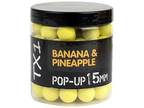 Shimano Plovoucí Boilie TX1 Pop Up Banana & Pineapple Fluoro Yellow 15mm 80g