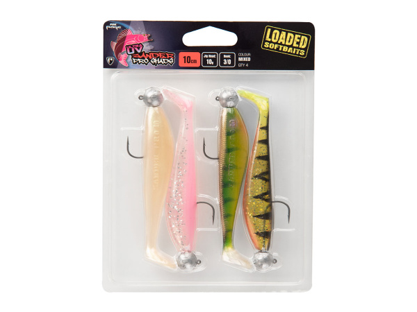FOX - Sada gumových nástrah s jiggem (12g, 4/0) Zander pro UV 12cm