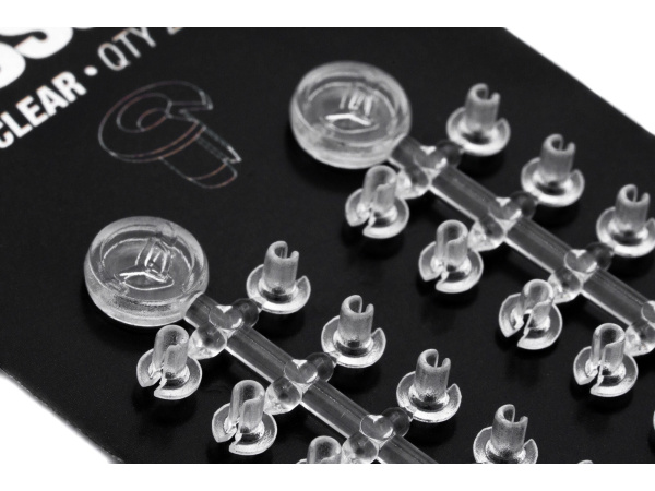 KORDA Zarážky Na Nástrahu Floss Caps Clear Čiré 20 ks
