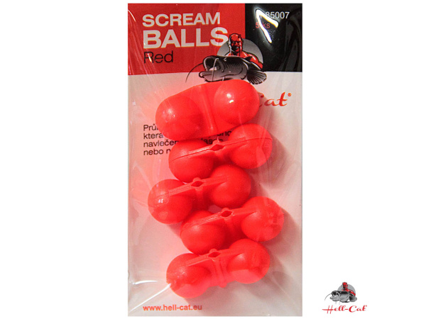 Hell-Cat Chrastítko Scream Balls Red,5ks