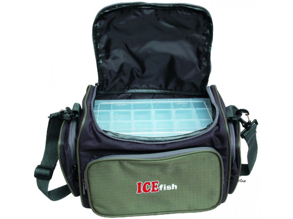 ICE fish - Taška na přívlač a moře s 4 plastovýmy boxy