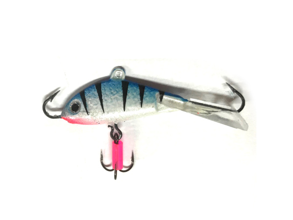 JAXON - Marmyška vertikál modro / bílá 8,5g - 5cm