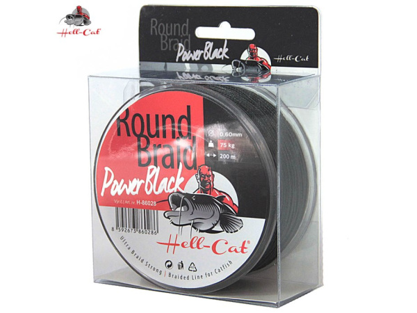 Hell-Cat Splétaná šňůra Round Braid Power Black, 200m