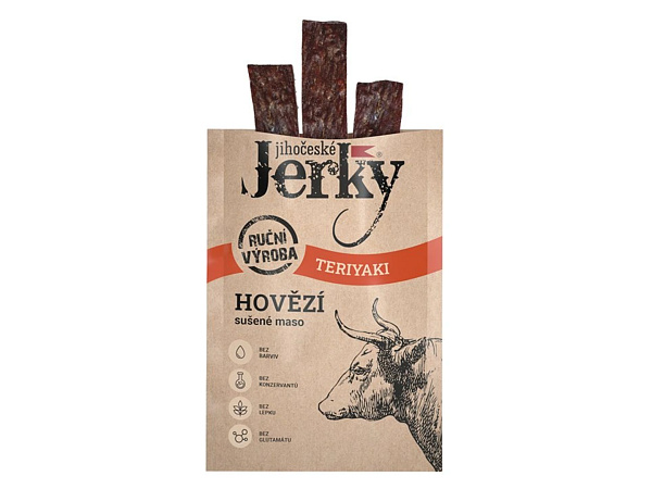 Jihočeké Jerky Hovězí Jerky Teriyaki 20g