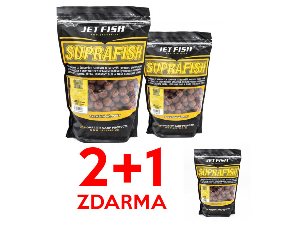 JET FISH - Boilie SUPRA FISH 1kg 20mm AKCE 2+1 ZDARMA
