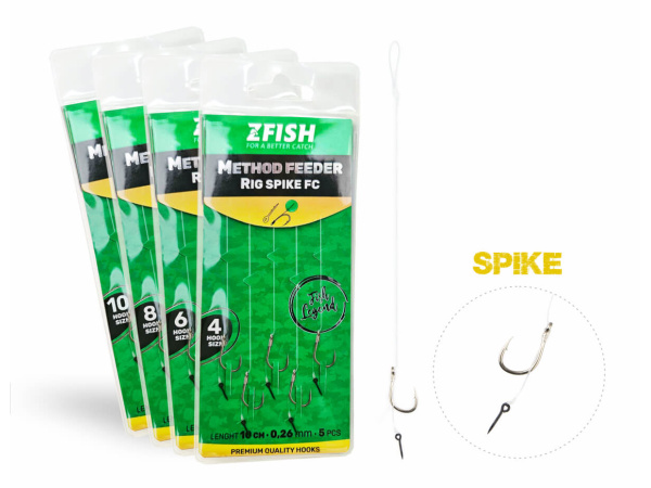 ZFISH - Návazec Method Feeder Rig Spike FC 5 ks