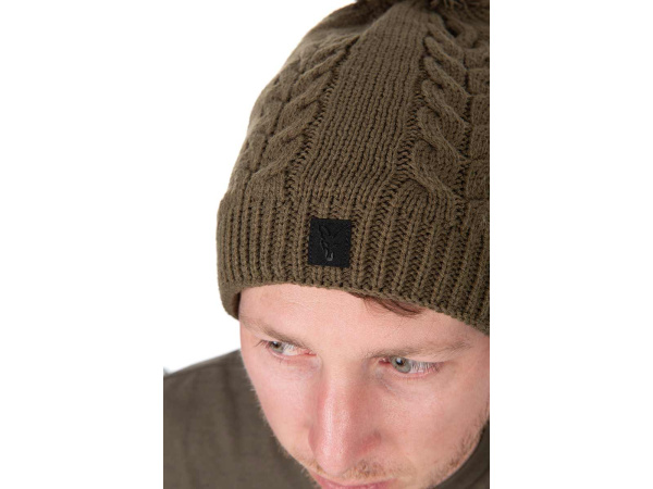 Fox Khaki Knitted Bobble Hat