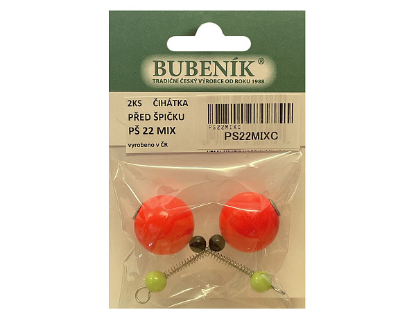 Bubeník - Číhátko před špičku 22mm, 2ks barva červená Výprodej