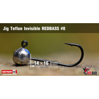 Red Bass - Jig koule Teflon invisible vel. 8 Balení 5ks