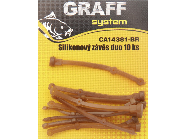 GRAFF - Silikonový závěs duo - hnědá
