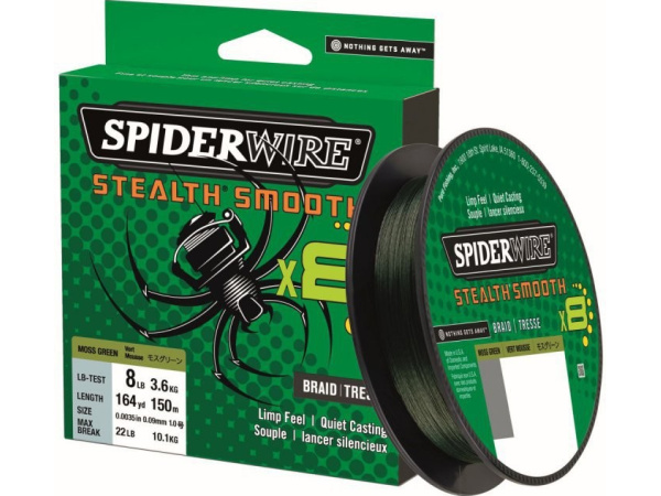 SPIDERWIRE - Šňůra Stealth smooth 8 -  Moss Green