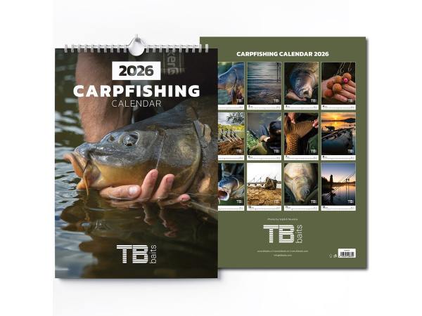 TB Baits - Rybářský Kalendář Carpfishing 2026 33x46 cm