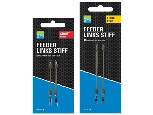 PRESTON INNOVATIONS - Závěska Feeder Links Stiff 2ks, Short 60mm