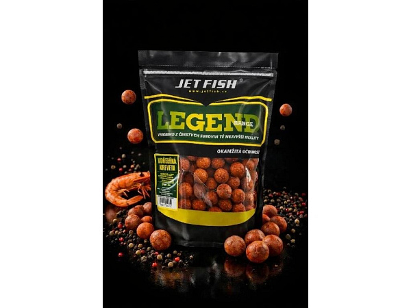 JET FISH Legend Range boilie Kořeněná kreveta