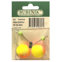 Bubeník - Číhátko před špičku 26mm, 2ks barva žlutá,červená