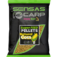 Sensas - Pelety Super Feed Natural Corn, 650g, 2mm