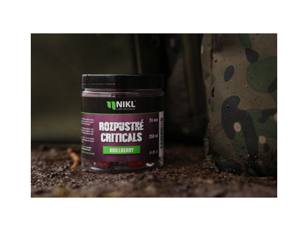 Nikl Rozpustné Criticals boilie Krill Berry 250ml