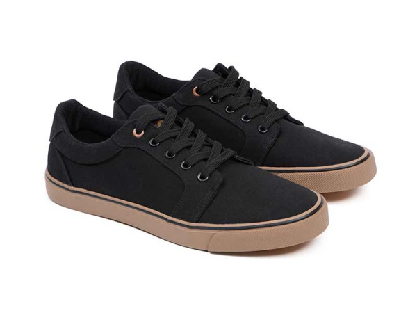 Fox Black Canvas Shoe