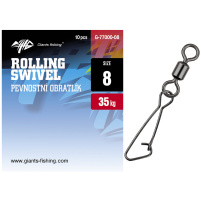 Giants fishing Pev. obratlík s karabinkou Rolling Swivel with Hooked Snap