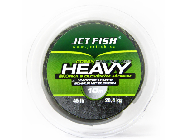 JET FISH Olověná šňůra Heavy camouflage 45lb - 10m