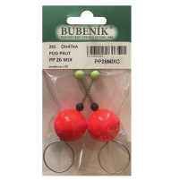 Bubeník - Číhátko pod prut 26mm, 2ks barva červená