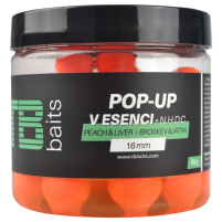 TB baits - Dipované Pop Up 16mm 120g - orange peach liver + NHDC