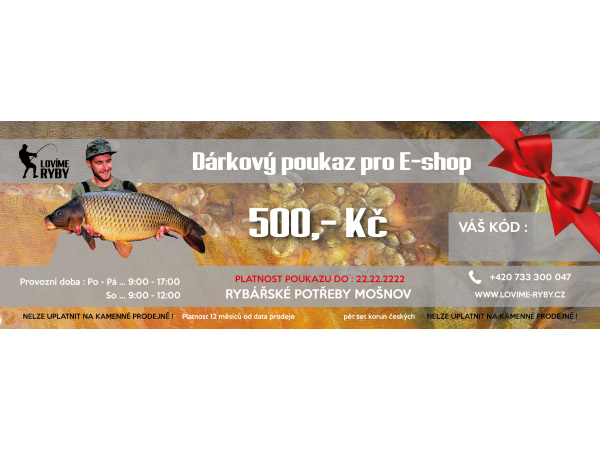 Dárkový poukaz E-shop 500Kč