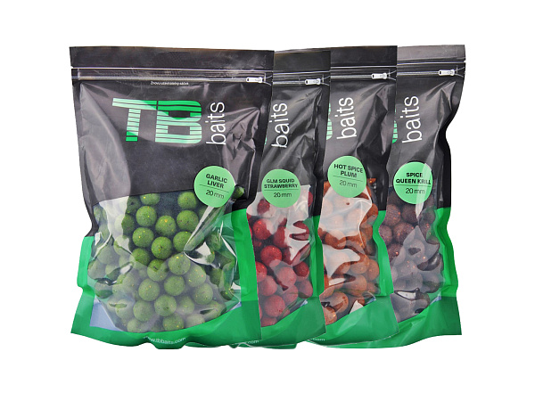 TB baits - Boilie 1kg / 24mm - garlic liver Výprodej