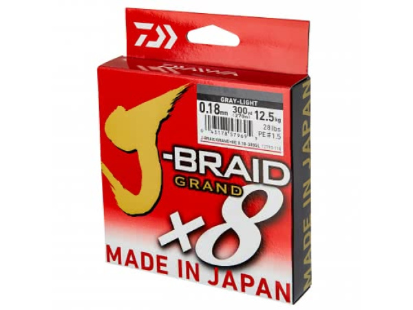 DAIWA - Šňůra J-Braid GRAND X8 Gray-Light, 135m
