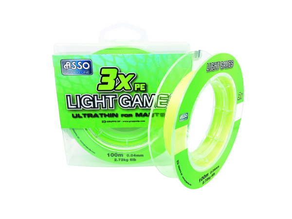 ASSO - Šňůra PE 3X Light Games 100m - GREEN